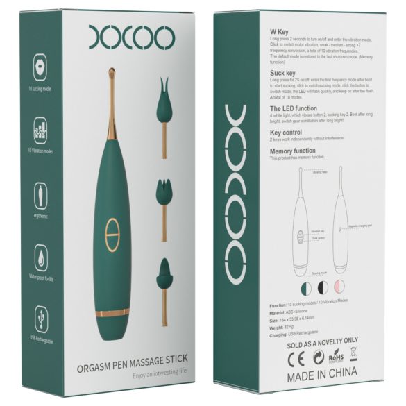 Lonely - succionador de clítoris vibrador - 3 piezas - verde