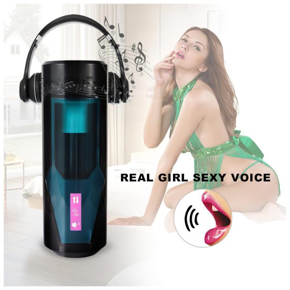 Lonely - masturbador automático con sonido - silicona negra