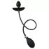 Kangvo - plug anal hinchable magnético con bola rodante (negro)