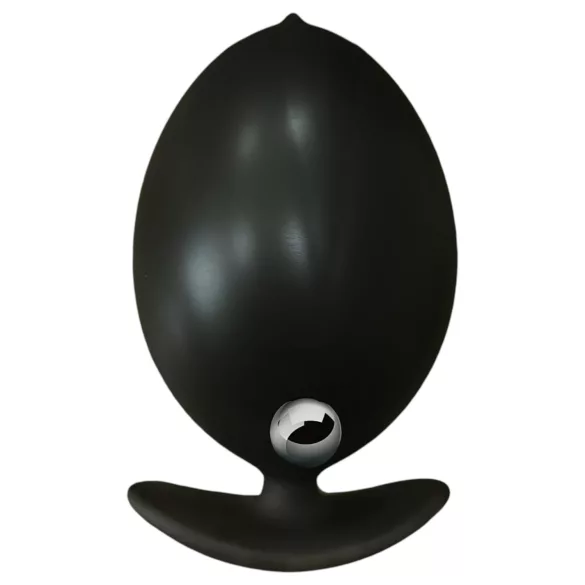 Kangvo - plug anal hinchable magnético con bola rodante (negro)