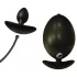 Kangvo - plug anal hinchable magnético con bola rodante (negro)
