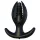 Kangvo - plug anal acanalado inflable magnético (negro)