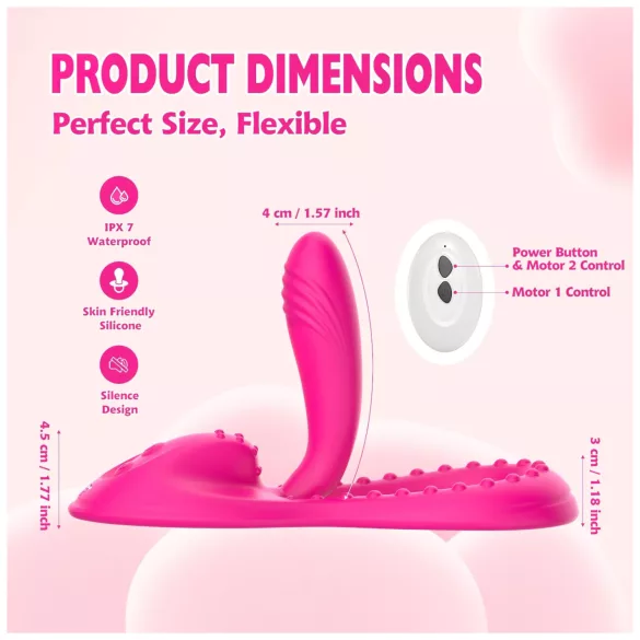 Mroow - vibrador almohada flexible (rosa)