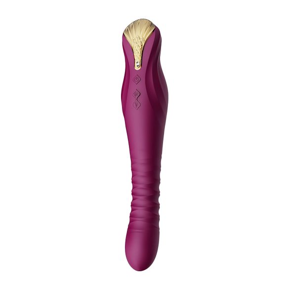 ZALO King - recargable, impermeable, vibrador push (lila)