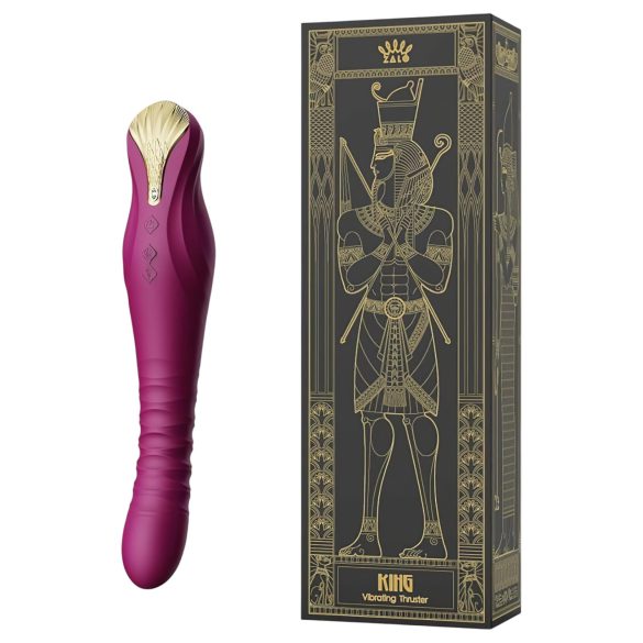 ZALO King - vibrador recargable, impermeable, empuje (morado)
