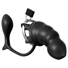   Pipedream Anal Fantasy Elite - plug anal y jaula para pene (negro)