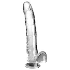 Dildo Transparente King Cock Clear 11 - con testículos