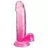 King Cock - Dildo realista con testículos - silicona rosa 18 cm