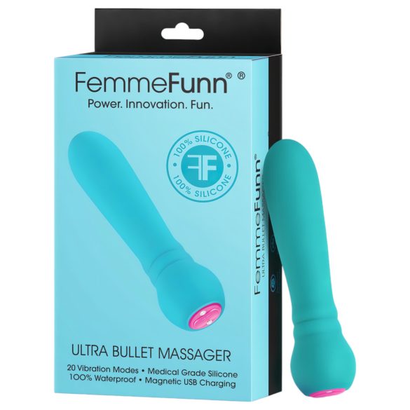 FemmeFunn - Vibrador bala premium - recargable silicona turquesa