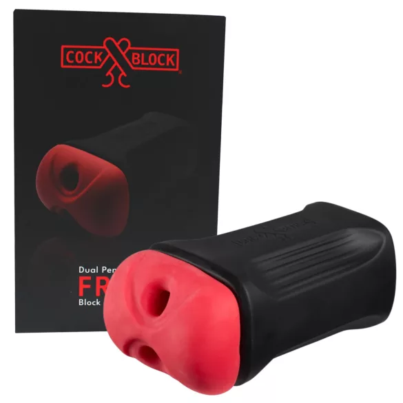 CockBlock - masturbador doble FROT (negro)