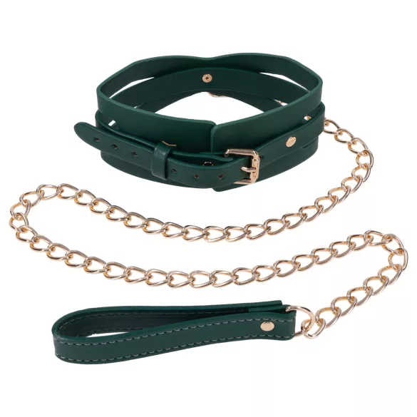 Sportsheets - collar con correa - color verde