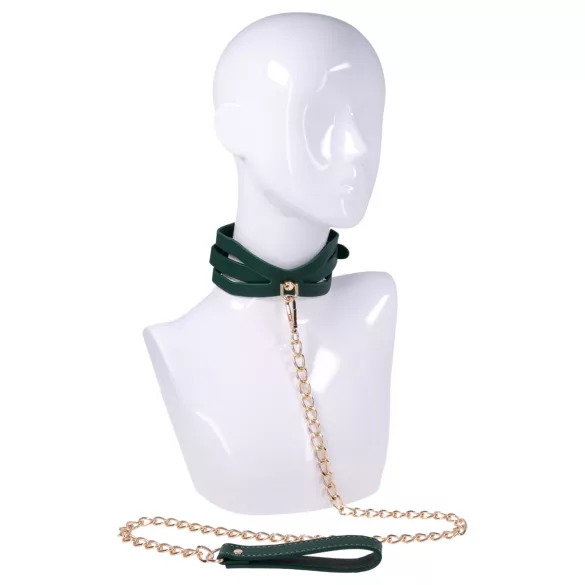Sportsheets - collar con correa - color verde