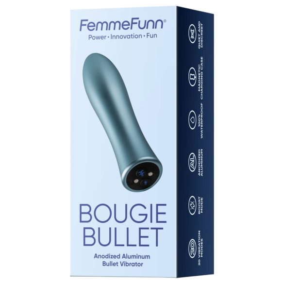 FemmeFunn Bougie - vibrador premium de aluminio - color plata