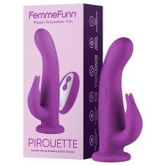   FemmeFunn Pirouette - vibrador prémium recargable con control remoto (púrpura)
