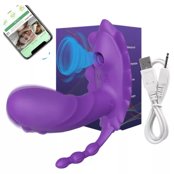 AlvUp - vibrador portátil colocable controlado por aplicación (lila)