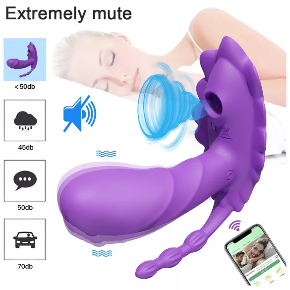 AlvUp - vibrador portátil colocable controlado por aplicación (lila)