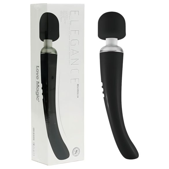 Varita de Amor y Elegancia - vibrador masajeador recargable (negro)
