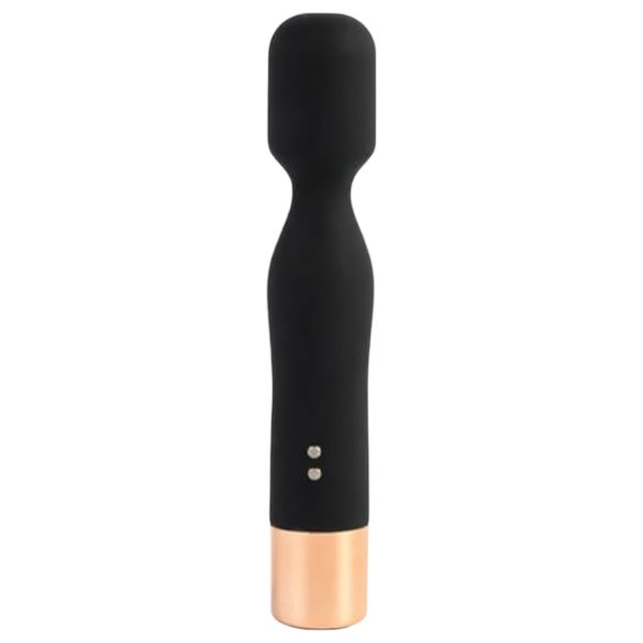 Varita Encantadora Solitaria - masajeador con vibrador (negro)
