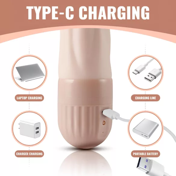 Lonely - masturbador boca succionador vibrador recargable (color piel)