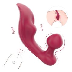 Vibrador rojo para clítoris y anal - Sex HD Chomper