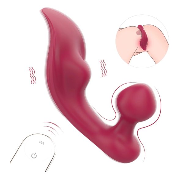 Vibrador rojo para clítoris y anal - Sex HD Chomper