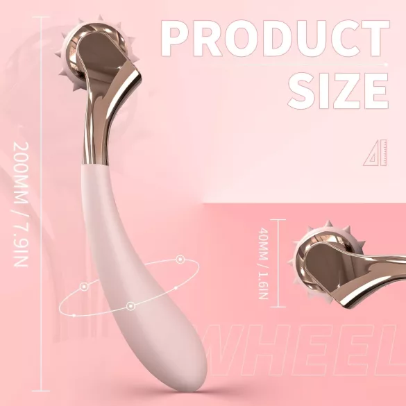Sex HD - vibrador recargable impermeable con rueda estimuladora - silicona rosa