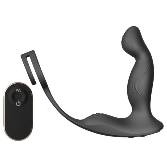 Sexo HD Virgil - vibrador prostático con anillo peneano (negro)