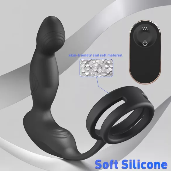 Sex HD Virgil - masajeador prostático vibrador con anillo pene y testículos
