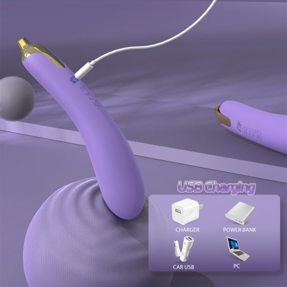 Sex HD - vibrador forma de berenjena - silicona - lila