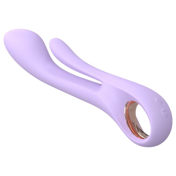 Sex HD Kaethe - vibrador con estimulador de clítoris - silicona lila