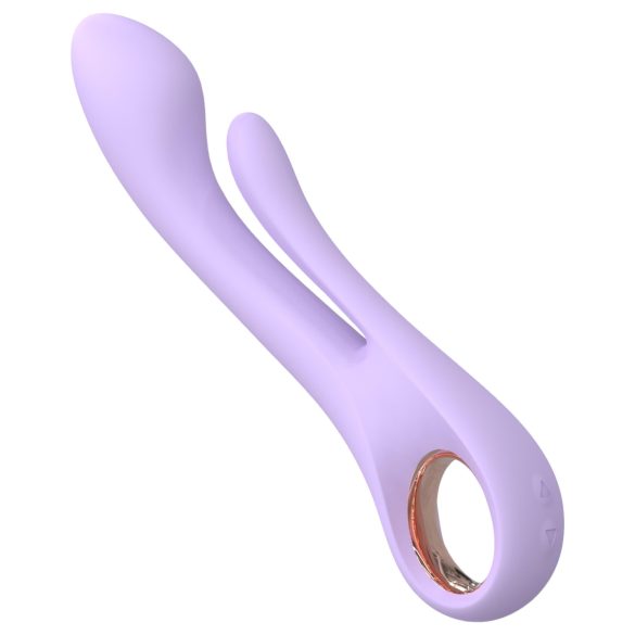 Sex HD Kaethe - vibrador con estimulador de clítoris - silicona lila