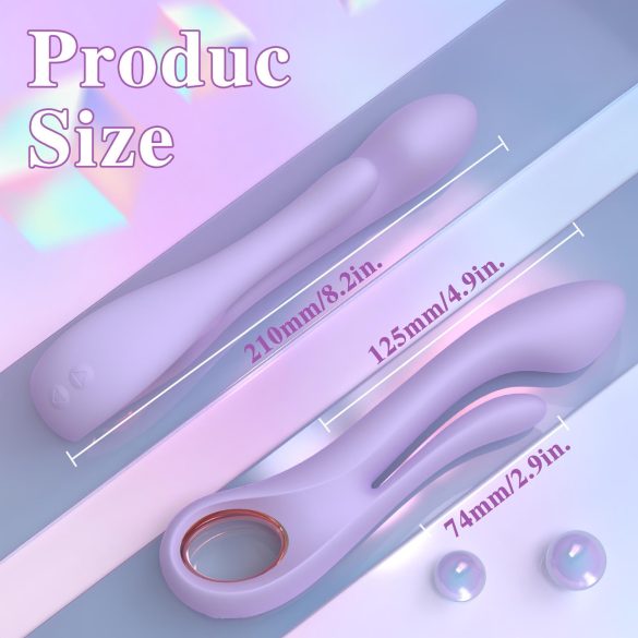 Sex HD Kaethe - vibrador con estimulador de clítoris - silicona lila