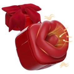   SEX HD Lovely Kiss - vibrador succionador y estimulador de clítoris - rojo