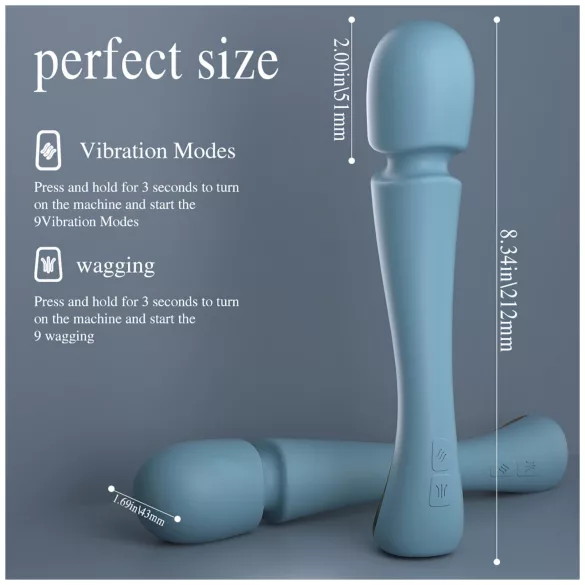 SEX HD Dancer - vibrador masajeador - silicona - color turquesa