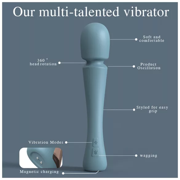 SEX HD Dancer - vibrador masajeador - silicona - color turquesa