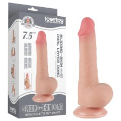   Lovetoy Sliding-Skin - dildo realista con testículos - 20 cm color natural
