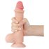 Lovetoy Sliding-Skin - dildo realista con testículos - 20 cm color natural
