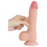 Lovetoy Sliding-Skin - dildo realista con testículos - 20 cm color natural