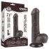 Lovetoy Sliding-Skin - dildo realista con testículos - 18,3 cm - marrón