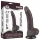 Lovetoy - consolador con ventosa de doble capa - 19,5cm marrón