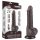Lovetoy Sliding-Skin - dildo realista con testículos - 19,5 cm - marrón