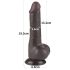 Lovetoy Sliding-Skin - dildo realista con testículos - 19,5 cm - marrón