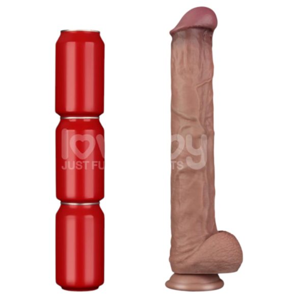 Lovetoy - dildo realista XXL - doble capa - 36,5 cm - color natural