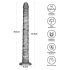 Lovetoy King Sized - vibrador extra grande de 40,5 cm (gris)