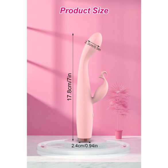 AlvUp - vibrador punto G con brazo para clítoris - silicona rosa