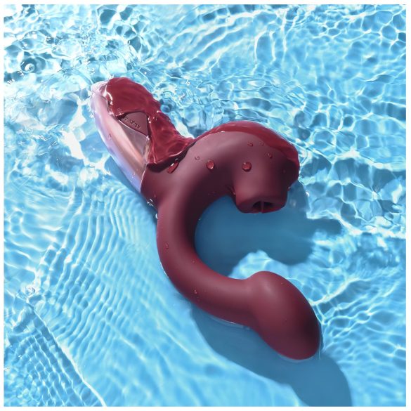 Magic Motion Magic Ponder - vibrador 2 en 1 con brazo para clítoris - burdeos