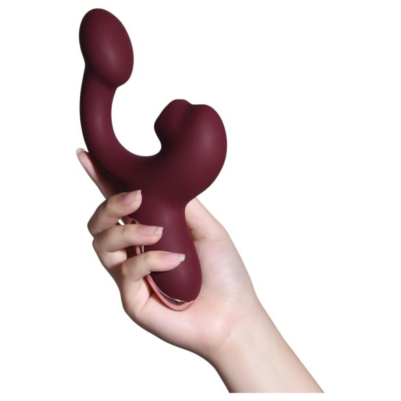 Magic Motion Magic Ponder - vibrador 2 en 1 con brazo para clítoris - burdeos
