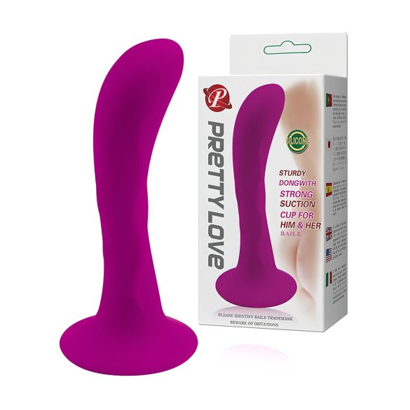 Pretty Love Baile - plug anal rosa con ventosa curva