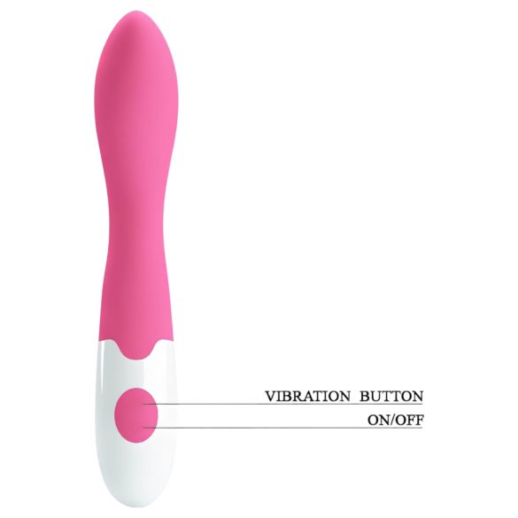 Pretty Love Bishop - vibrador punto G impermeable - silicona rosa-blanco