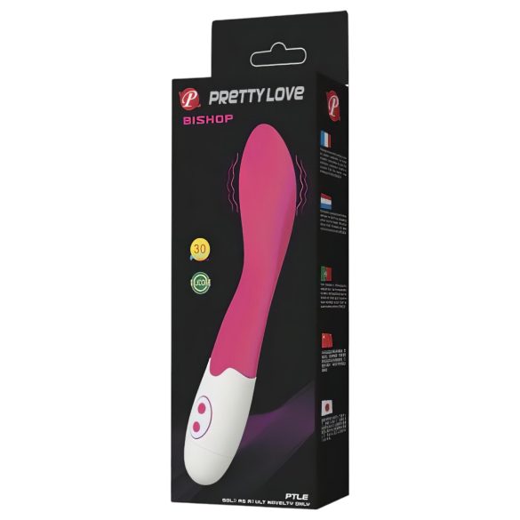 Pretty Love Bishop - vibrador punto G impermeable - silicona rosa-blanco